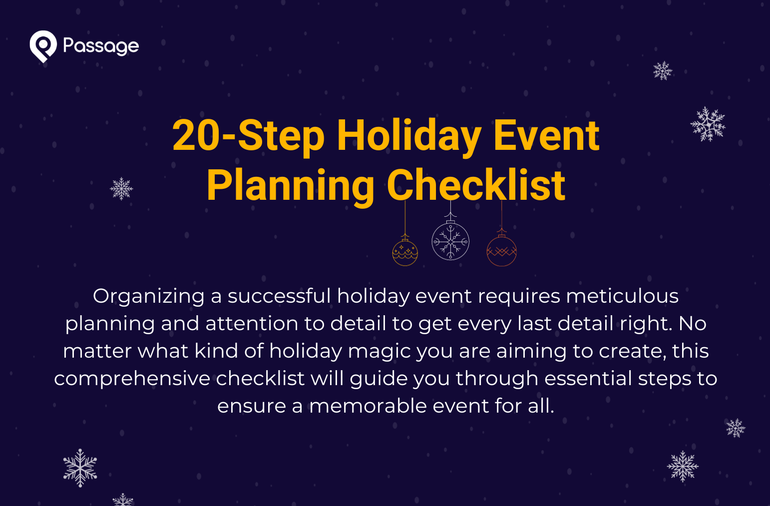 20-Step Holiday Event Planning Checklist